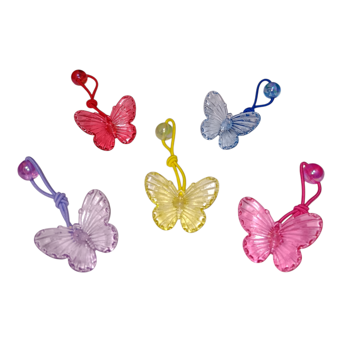 5 Butterfly Hair Ties