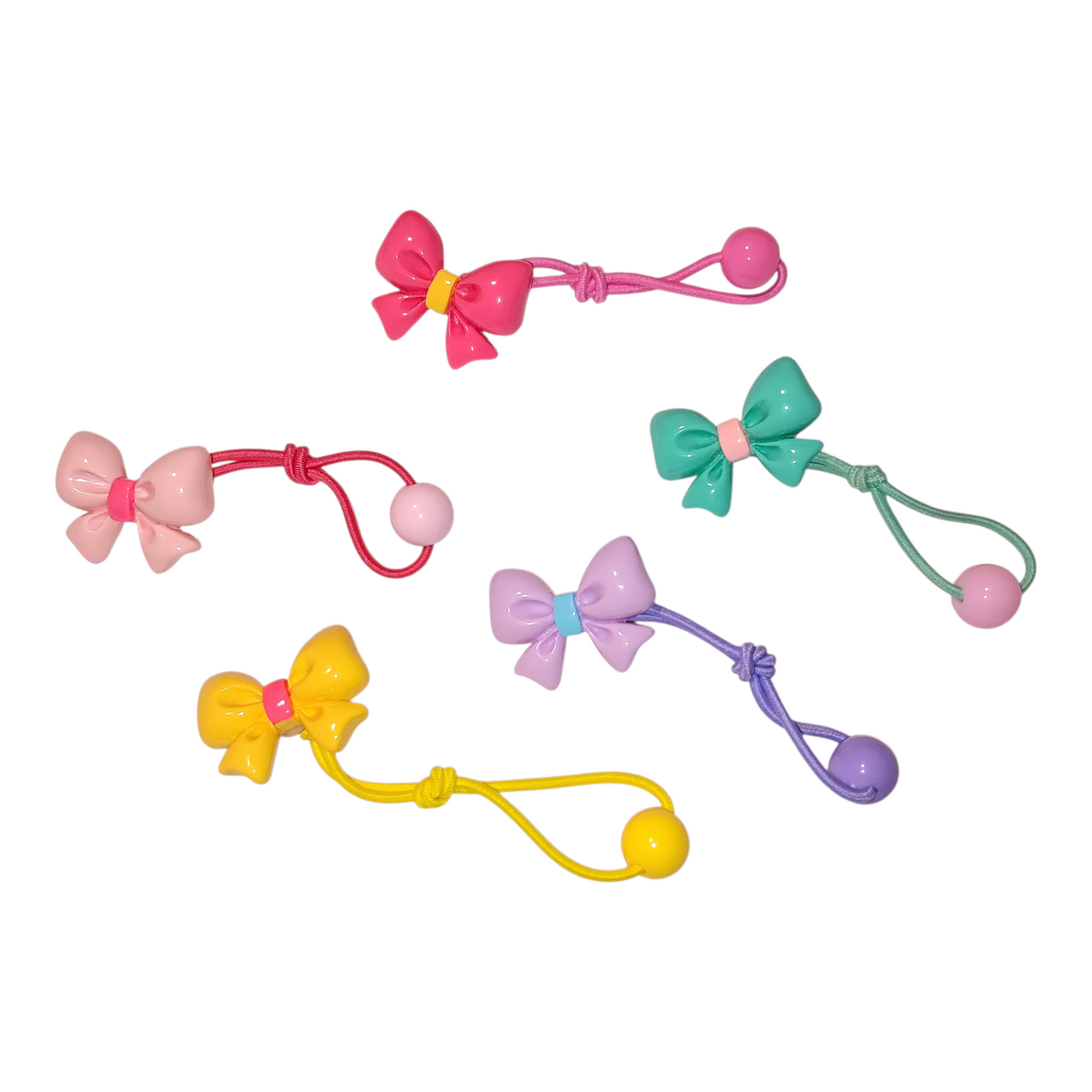 Colorful Bow Hair Ties for Girls