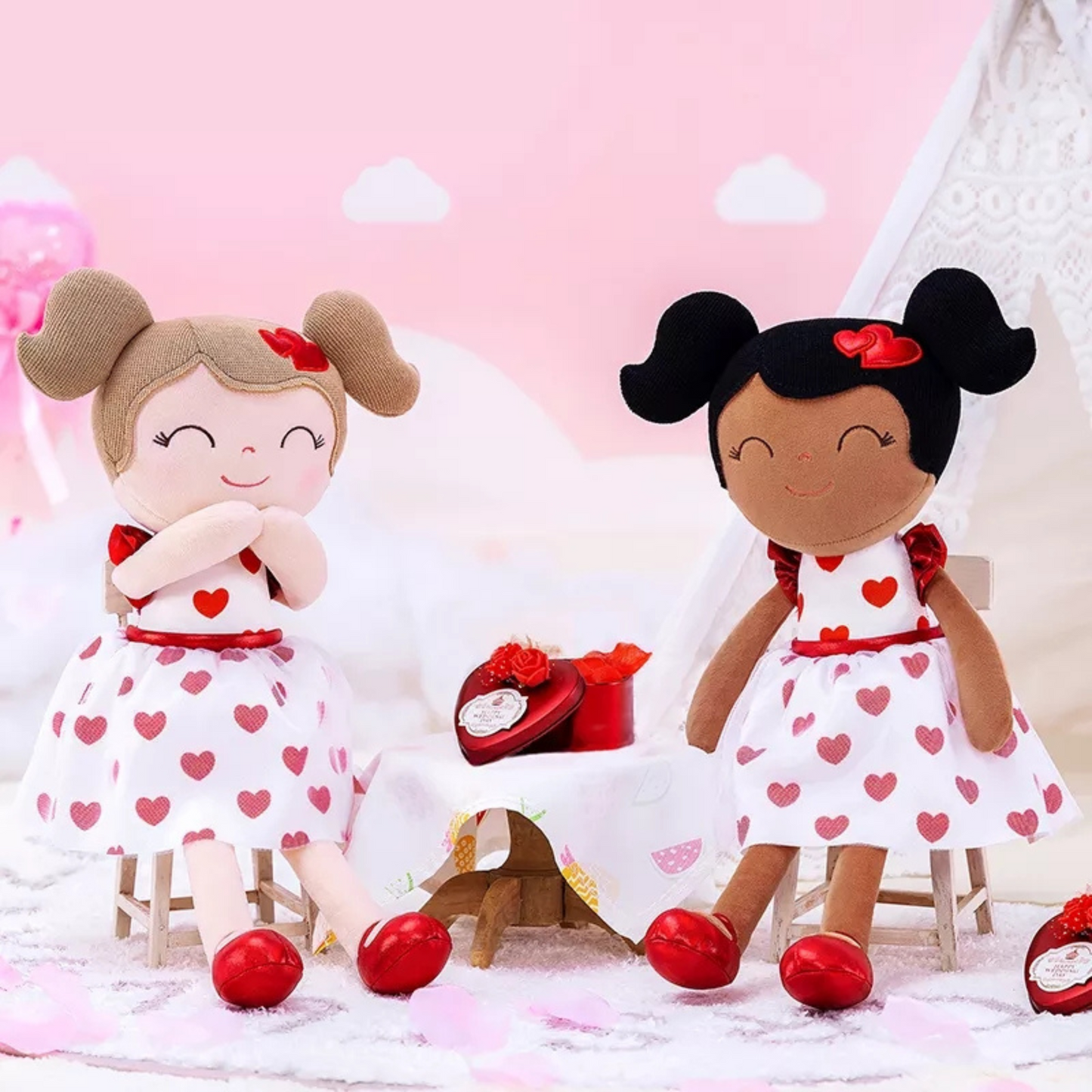 Sweet Valentine African American/Brown Plush Doll