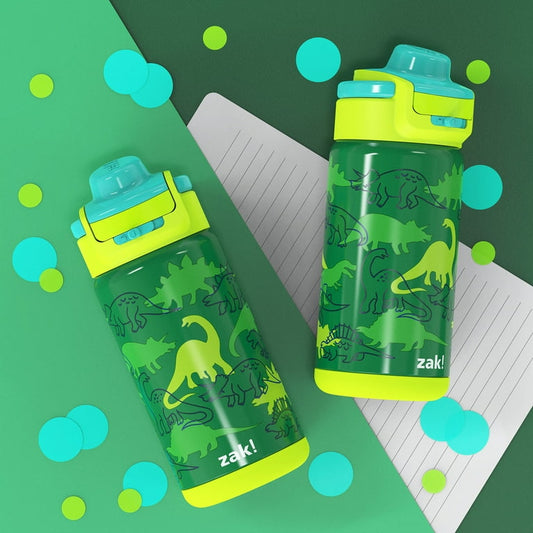 Zak! Dinosaurs-Leak-Proof Stainless Steel 14 oz Antimicrobial Tumbler