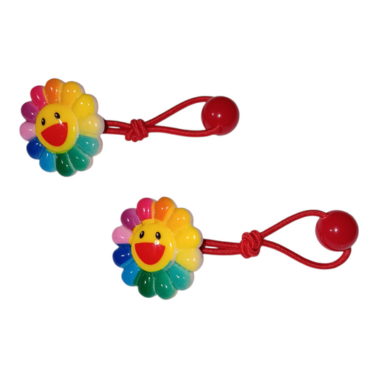 Smiling Flower Hair Ties