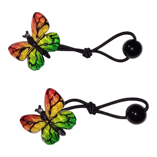 Multi Color Butterfly Hair Ties