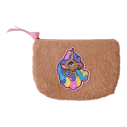Brown Unicorn Accessory Bag