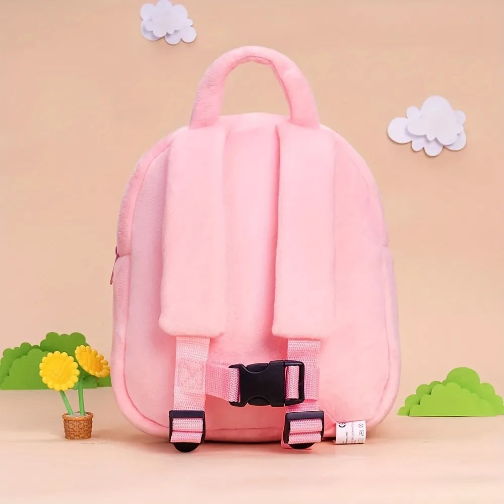 Girls' Pink Plush 13" Backpack Purse