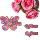 Butterfly & Heart / Flower Glitter Hair Clippies