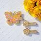 Butterfly & Heart / Flower Glitter Hair Clippies