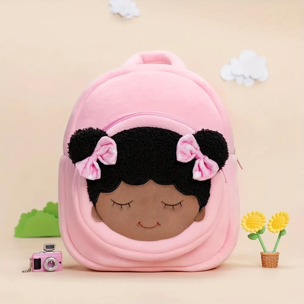 Girls' Pink Plush 13" Backpack Purse