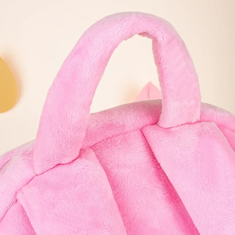 Girls' Pink Plush 13" Backpack Purse
